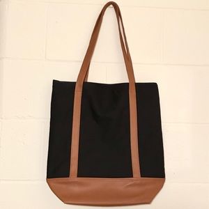 Black and brown tote bag